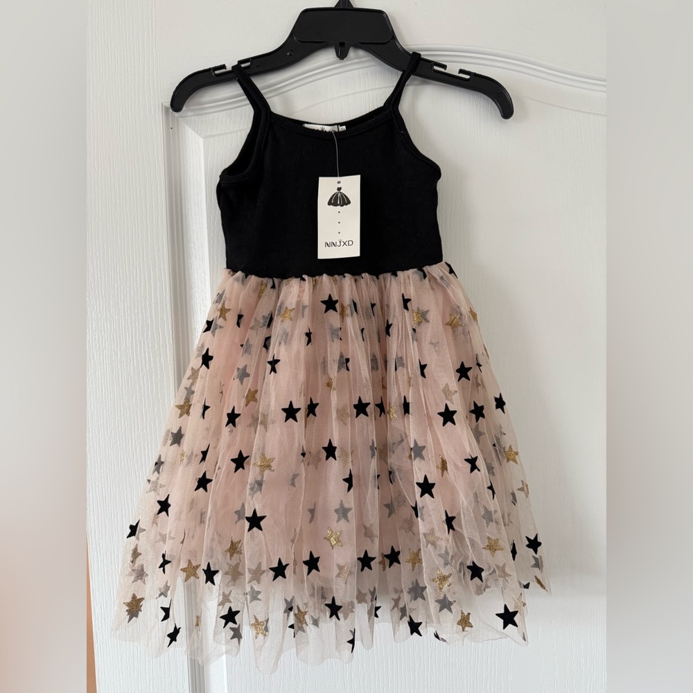NWT - Sleeveless Tulle Stars Dress - Size 4-5T - Picture 2 of 5